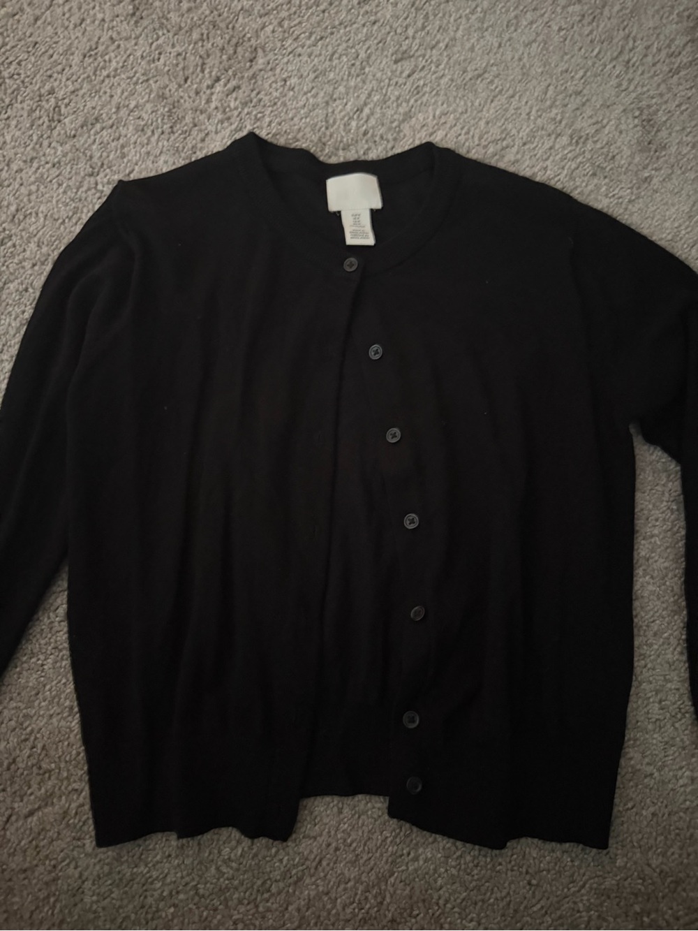 H&M Black Women’s Button-Front Cardigan